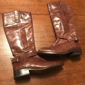 Born brown leather knee boots
